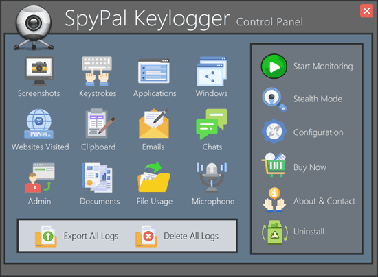 Screenshot of SpyPal Invisible Spy 2012